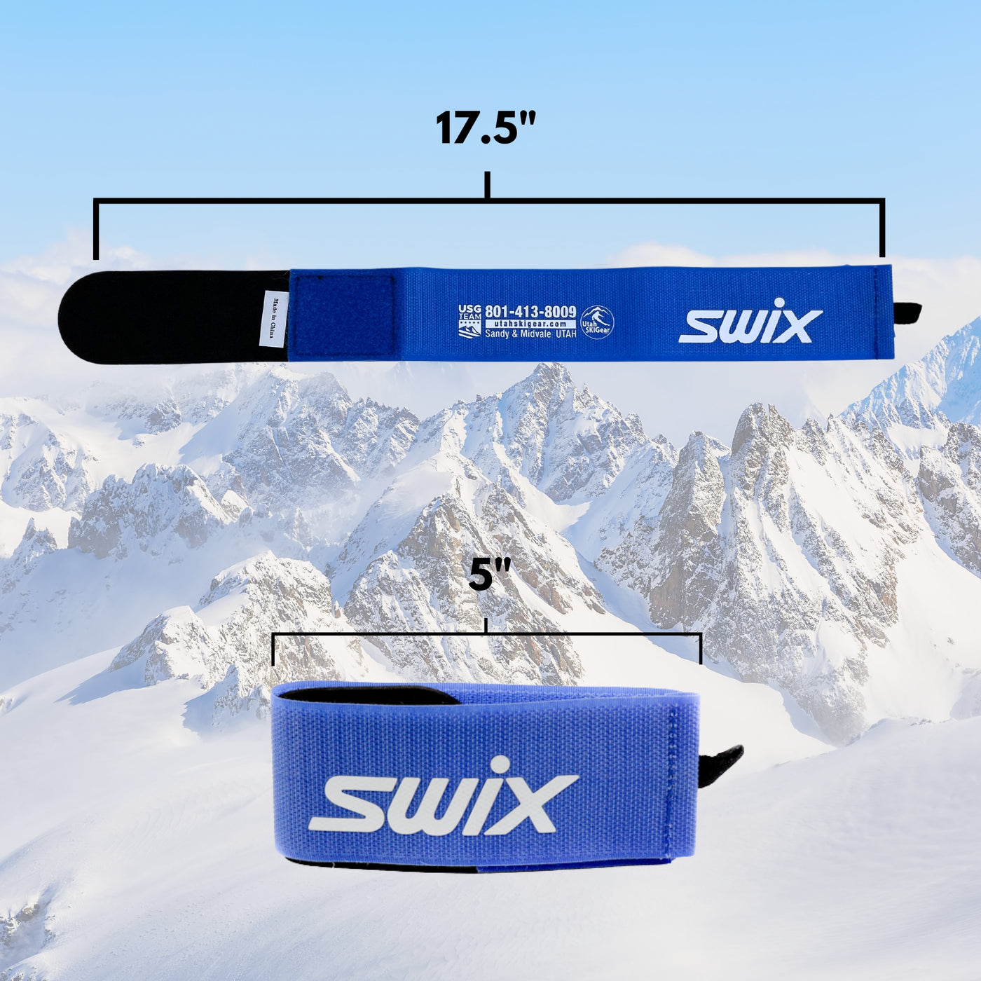 Swix x USG Blue Ski Straps (Pair) ACCESSORIES Swix